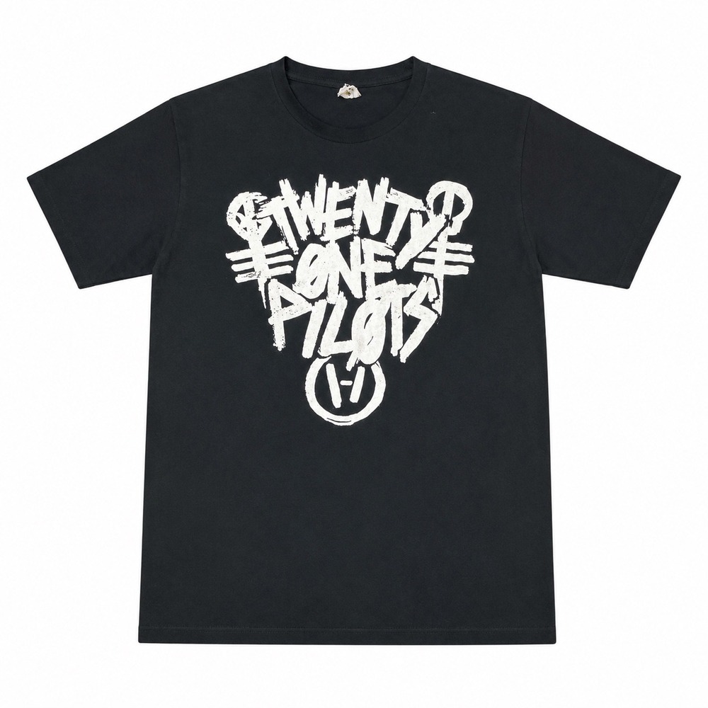 Twenty One Pilots Band Tee Black Graphic Logo Short Sleeve Shirt Mens Large